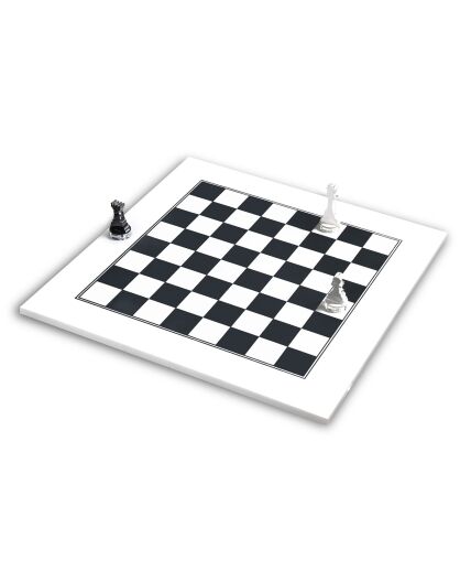Échiquier en plexiglas Kasparov transparent - 40x40x3 cm